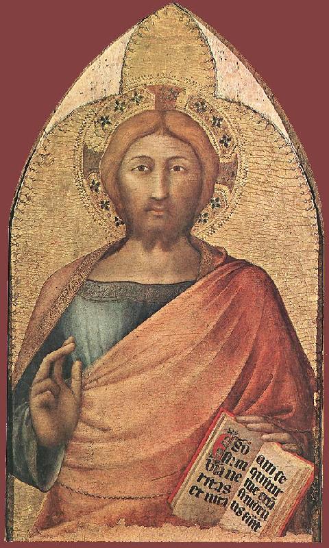 Simone Martini Blessing Christ oil painting image